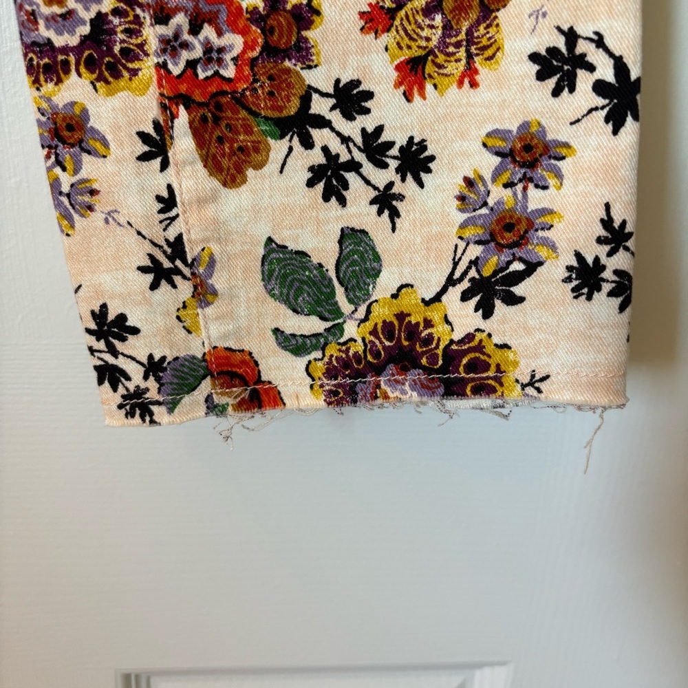Anthropologie Pilcro The Cigarette Slim Straight Floral Jeans size 28 Boho Fall - Picture 5 of 11